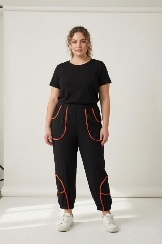 Pantalons Femme Orange Pomme Rouge B88 Efashion Paris