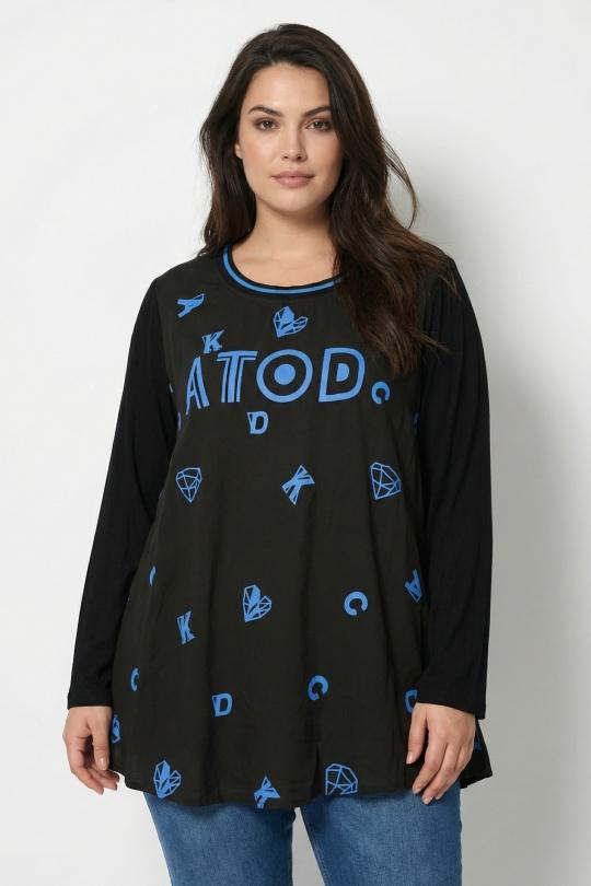 T-shirts Femme Bleu Pomme Rouge A912 Efashion Paris