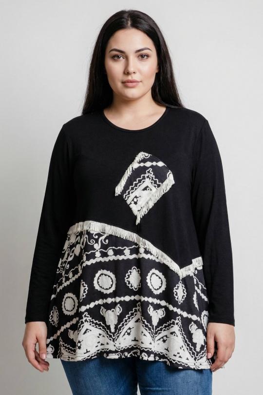 T-shirts Femme Noir Pomme Rouge A825 Efashion Paris