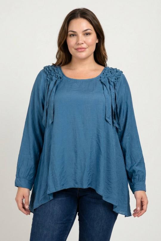 Shirts & blouses  Women Blue Pomme Rouge A139 Efashion Paris