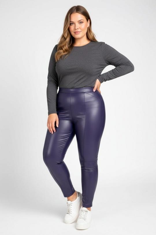 Leggings  Women Blue Pomme Rouge B306 Efashion Paris