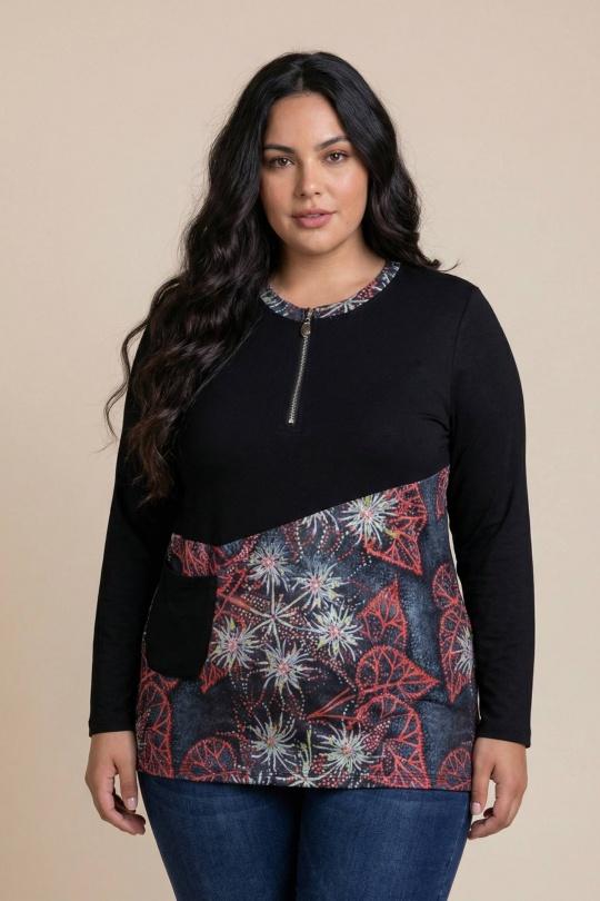 Tops Femme Noir Pomme Rouge C6243 Efashion Paris