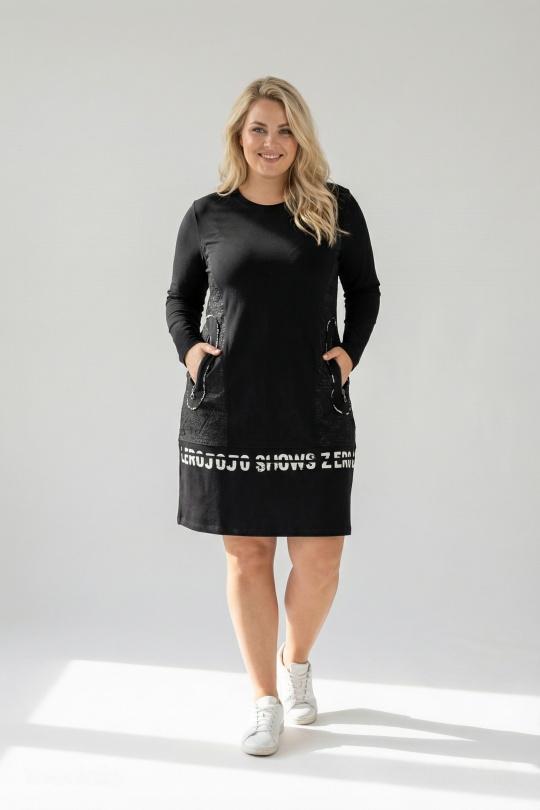 Robes & Combinaisons Femme Noir Pomme Rouge C6585 Efashion Paris