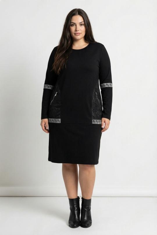 Robes & Combinaisons Femme Noir Pomme Rouge C6615 Efashion Paris