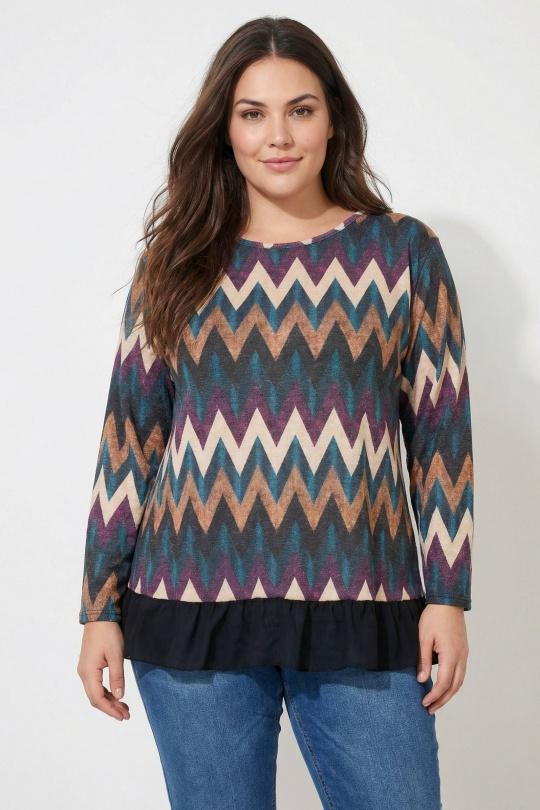 Tops Femme Bleu Pomme Rouge T3369 Efashion Paris