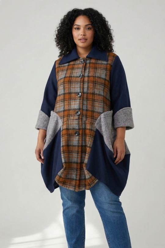 Manteaux Femme Bleu Pomme Rouge T2463 Efashion Paris