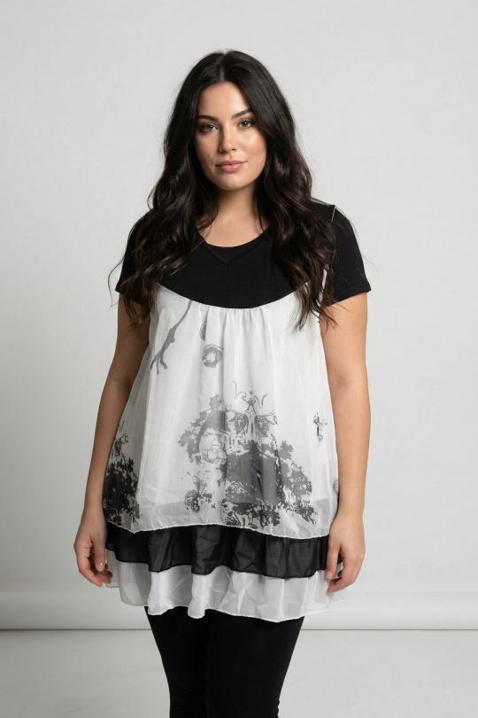 Tuniques Femme Blanc Pomme Rouge A090 Efashion Paris