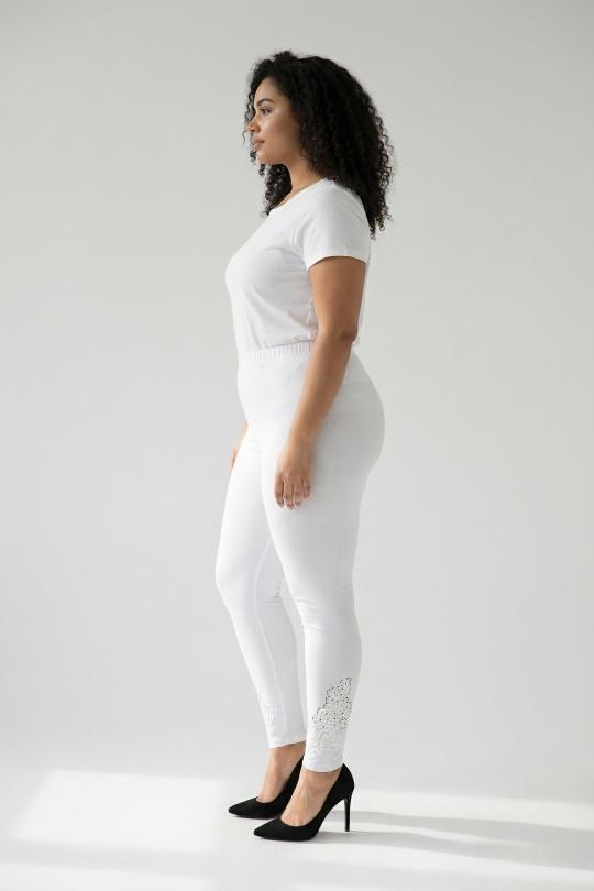 Leggings  Femme Blanc Pomme Rouge B133 Efashion Paris
