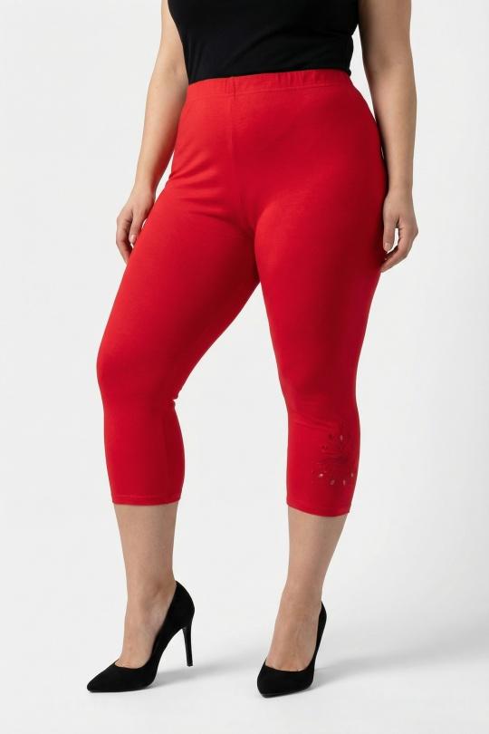 Leggings  Femme Rouge Pomme Rouge B219 Efashion Paris