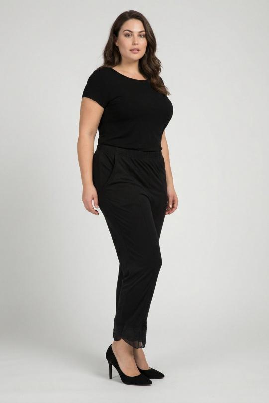 Pantalons Femme Noir Pomme Rouge PB102 Efashion Paris