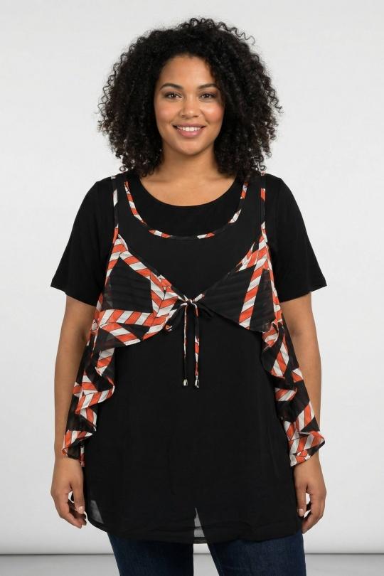 Chemises & blouses Femme Orange Pomme Rouge PA675 Efashion Paris