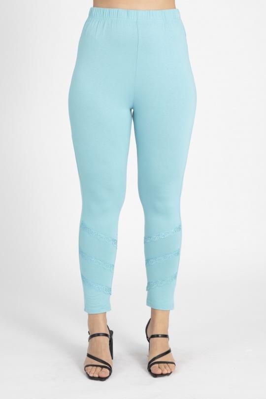 Leggings  Femme Turquoise Pomme Rouge B225 Efashion Paris