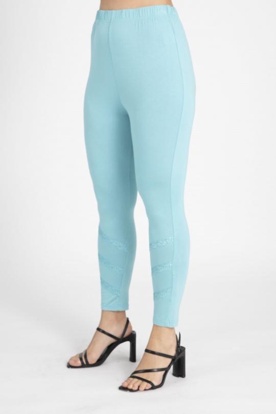 Leggings  Femme Turquoise Pomme Rouge B225 Efashion Paris