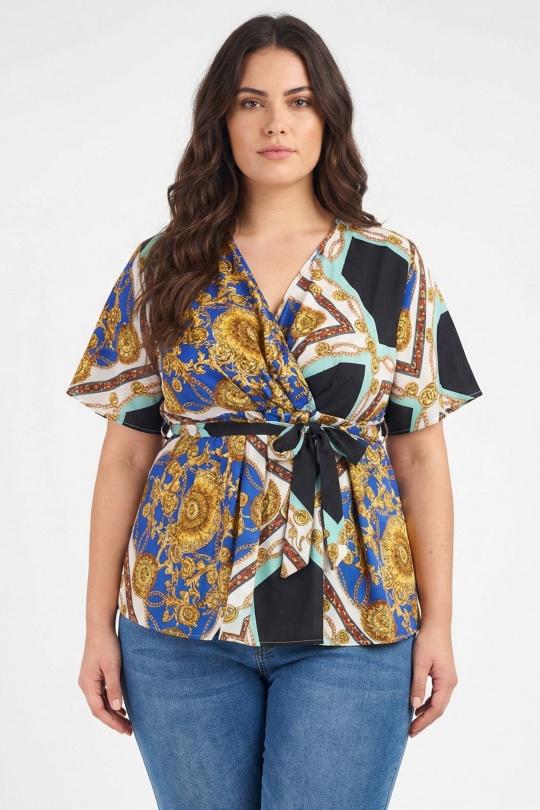 Tuniques Femme Bleu Pomme Rouge C6208 Efashion Paris