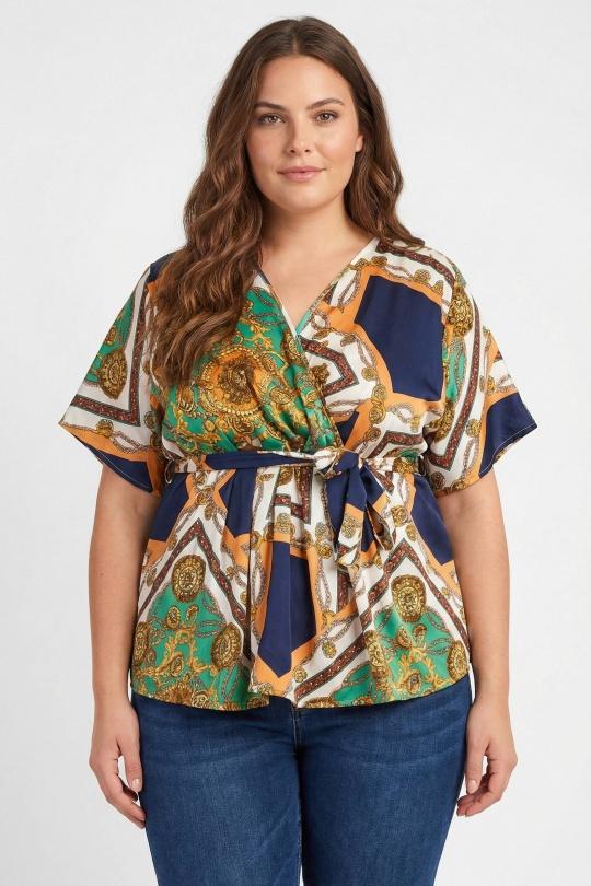 Tuniques Femme Vert Pomme Rouge C6208 Efashion Paris