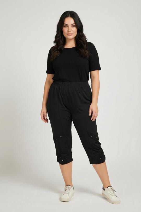 Pantacourts Femme Noir Pomme Rouge B160 Efashion Paris