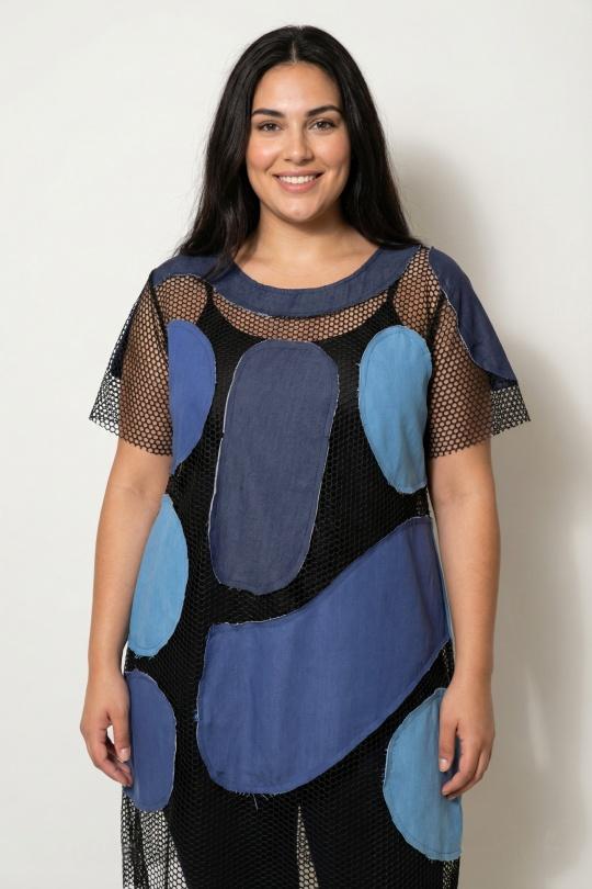 Tuniques Femme Bleu Pomme Rouge C6553 Efashion Paris