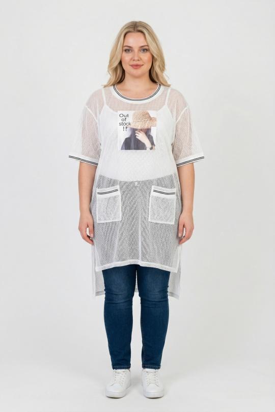 Tunics Women White Pomme Rouge C6562 Efashion Paris