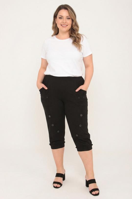 Pantacourts Femme Noir Pomme Rouge B192 Efashion Paris