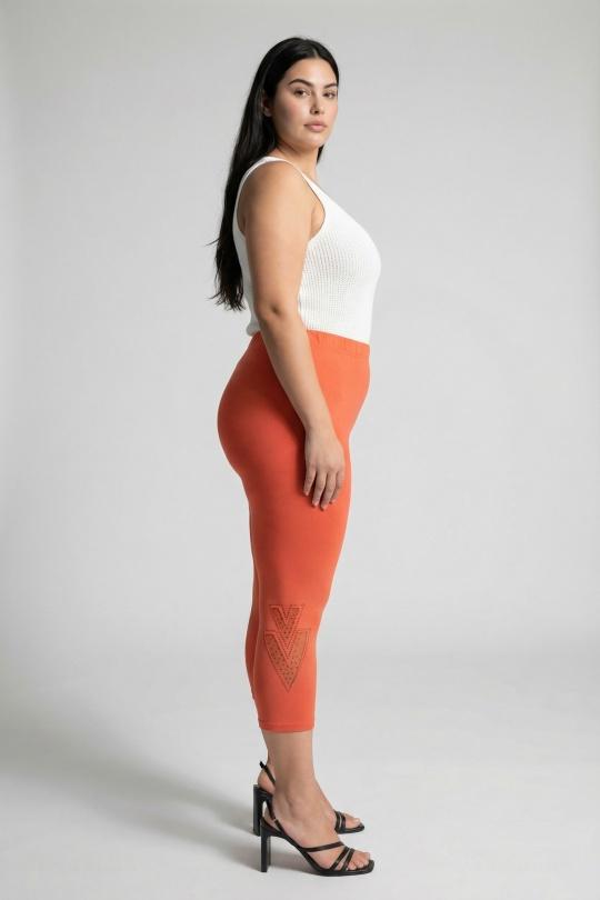 Leggings  Femme Orange Pomme Rouge B228 Efashion Paris