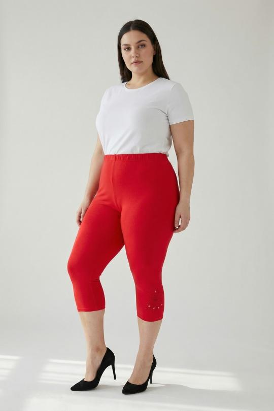 Leggings  Femme Rouge Pomme Rouge B219 Efashion Paris