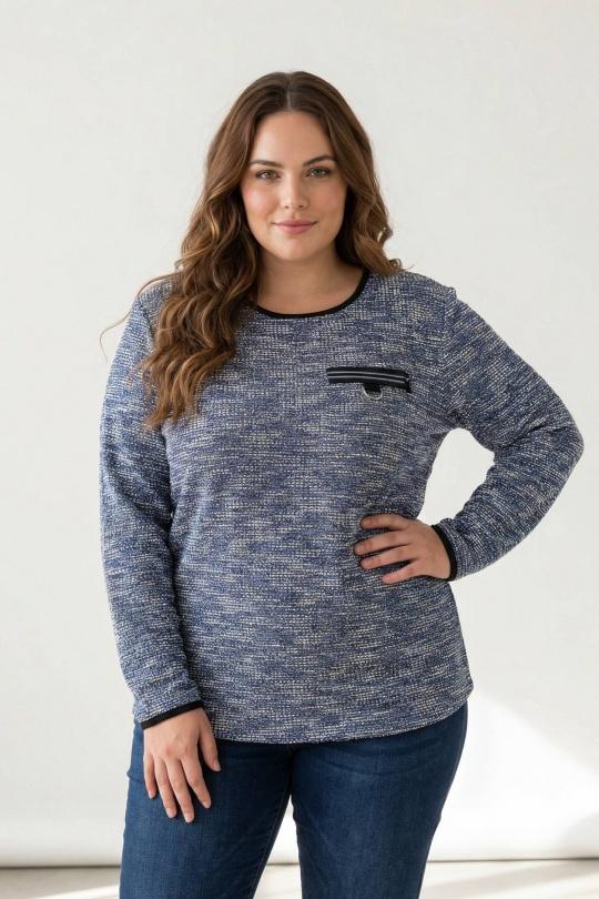 Pulls Femme Bleu Pomme Rouge C6177 Efashion Paris