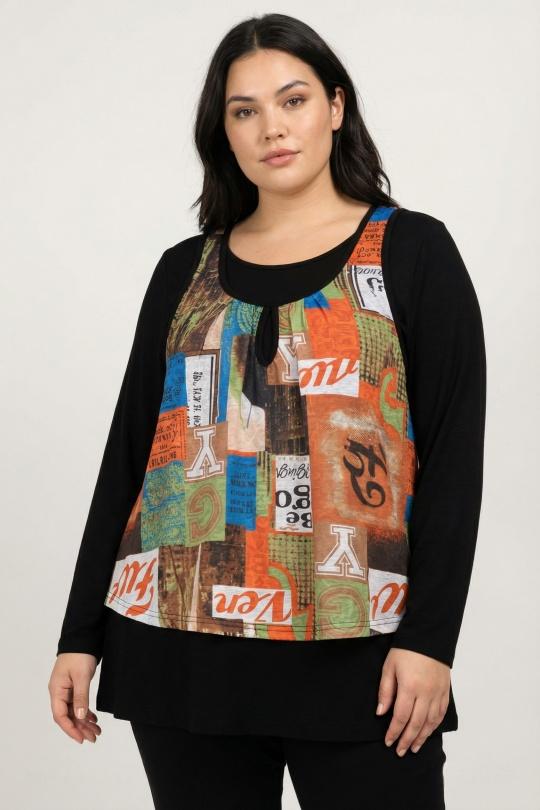 Tops Femme Orange Pomme Rouge A239 Efashion Paris