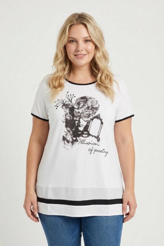 Tops Femme Blanc Pomme Rouge A602 Efashion Paris