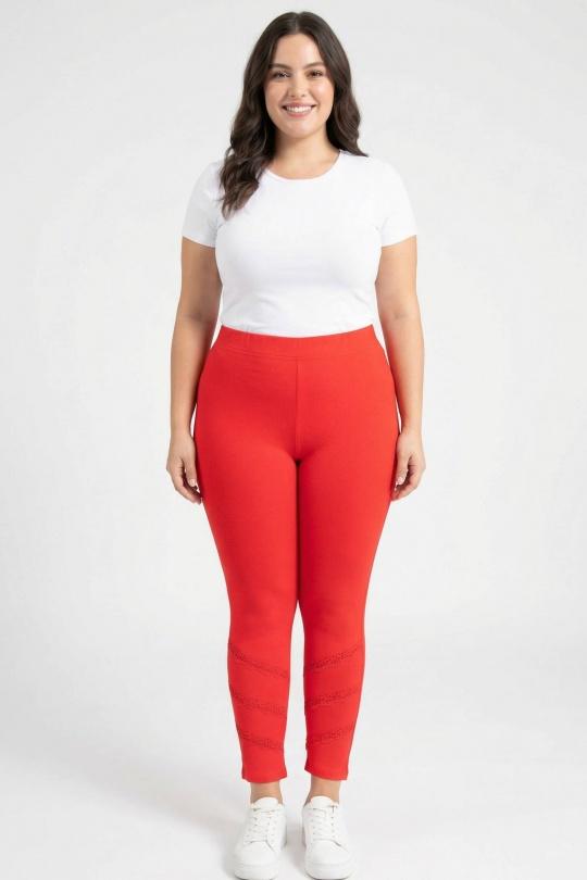 Leggings  Femme Rouge Pomme Rouge B225 Efashion Paris
