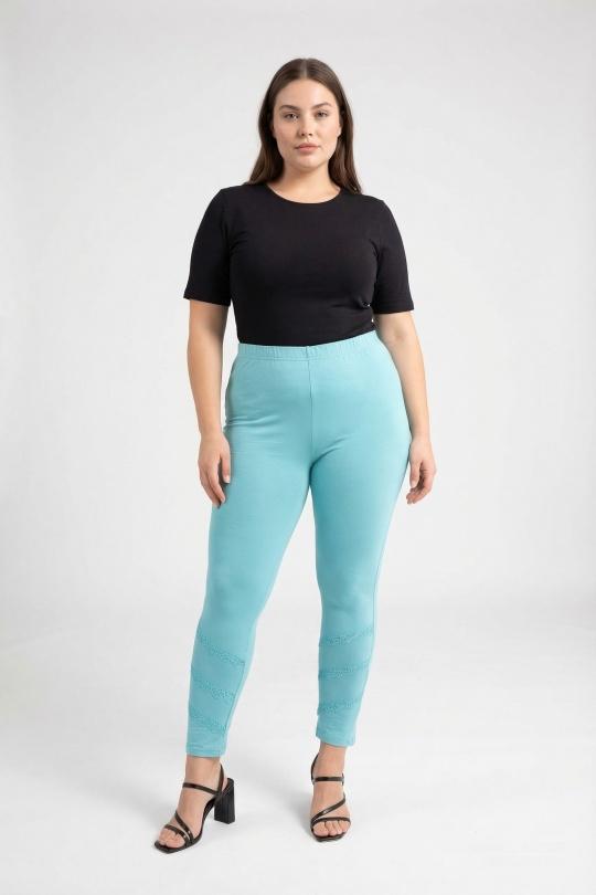 Leggings  Femme Turquoise Pomme Rouge B225 Efashion Paris