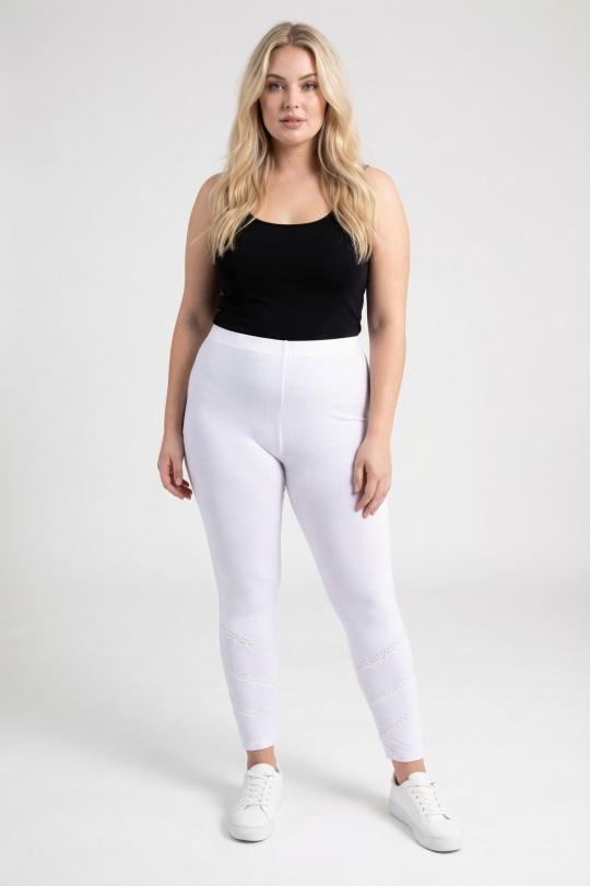 Leggings  Femme Blanc Pomme Rouge B225 Efashion Paris