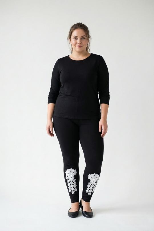 Leggings  Donna Black Pomme Rouge B170 Efashion Paris