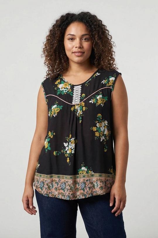 Tops Femme Noir Pomme Rouge A955 Efashion Paris