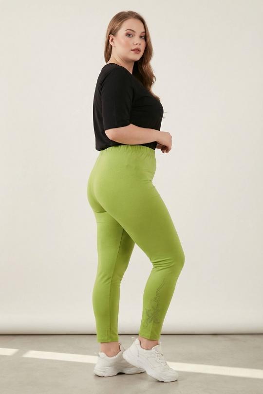 Leggings  Femme Vert Pomme Rouge B207 Efashion Paris