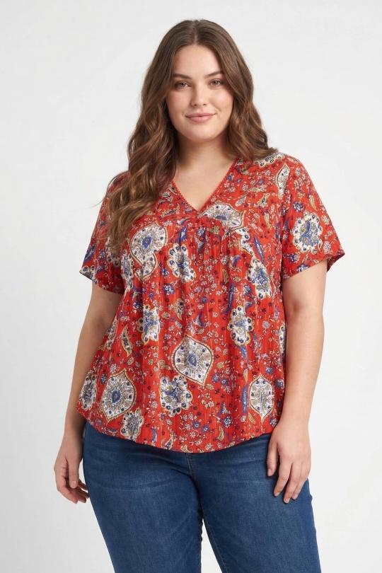 Tops Femme Rouge Pomme Rouge C6219 Efashion Paris