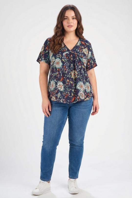 Tops Femme Bleu Pomme Rouge C6219 Efashion Paris