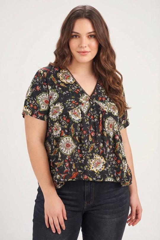 Tops Femme Noir Pomme Rouge C6219 Efashion Paris