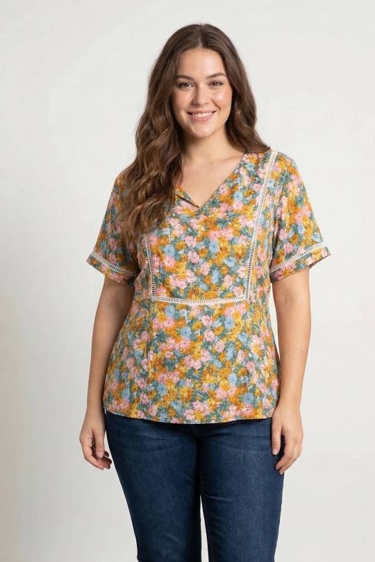 Tops Femme Jaune Pomme Rouge C6371 Efashion Paris