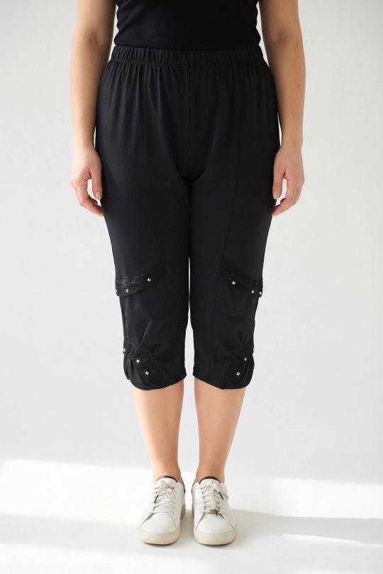 Pantacourts Femme Noir Pomme Rouge B160 Efashion Paris