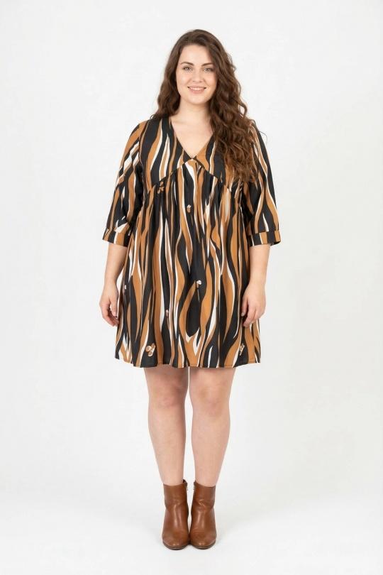 Robes & Combinaisons Femme Camel Pomme Rouge C6609 Efashion Paris