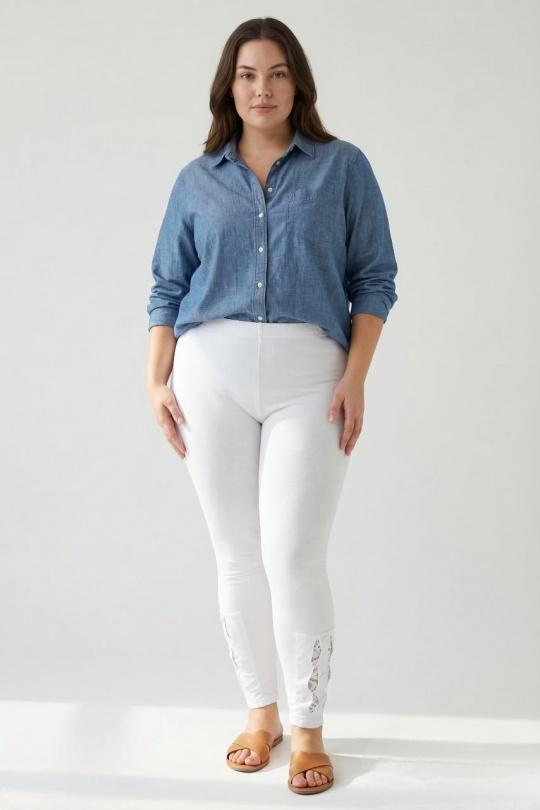 Leggings  Femme Blanc Pomme Rouge B121 Efashion Paris