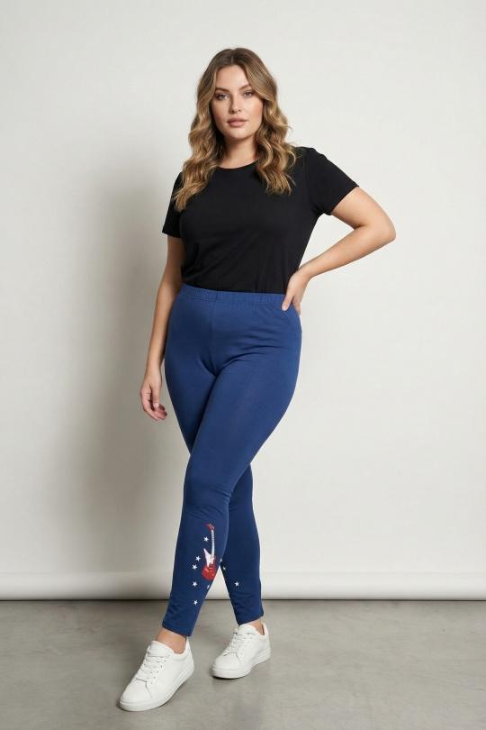 Leggings  Femme Bleu Pomme Rouge B155 Efashion Paris