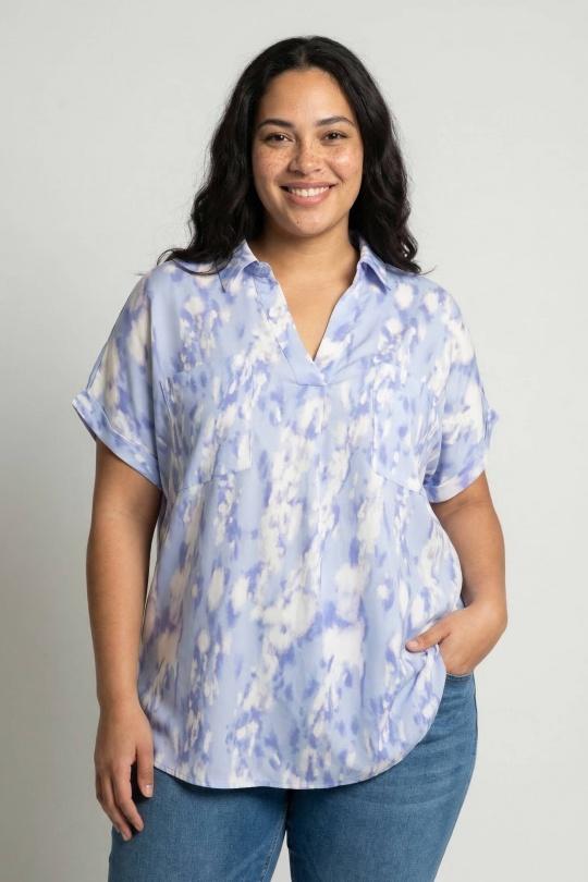 Chemises & blouses Femme Bleu Pomme Rouge C6561 Efashion Paris