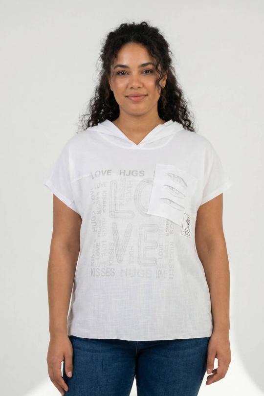 T-shirts Femme Blanc Pomme Rouge C8012 Efashion Paris