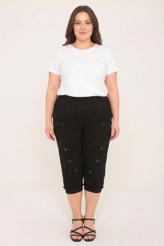 Pantacourts Femme Noir Pomme Rouge B192 Efashion Paris