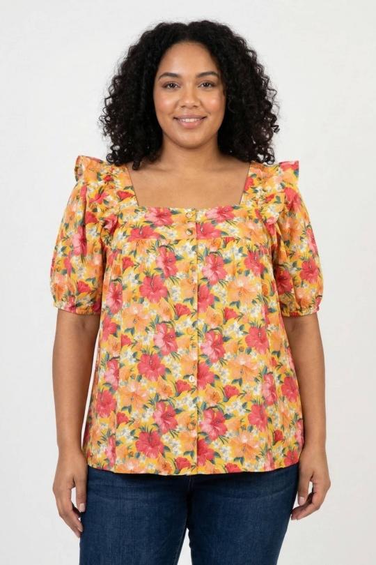 Tops Femme Jaune Pomme Rouge C6565 Efashion Paris