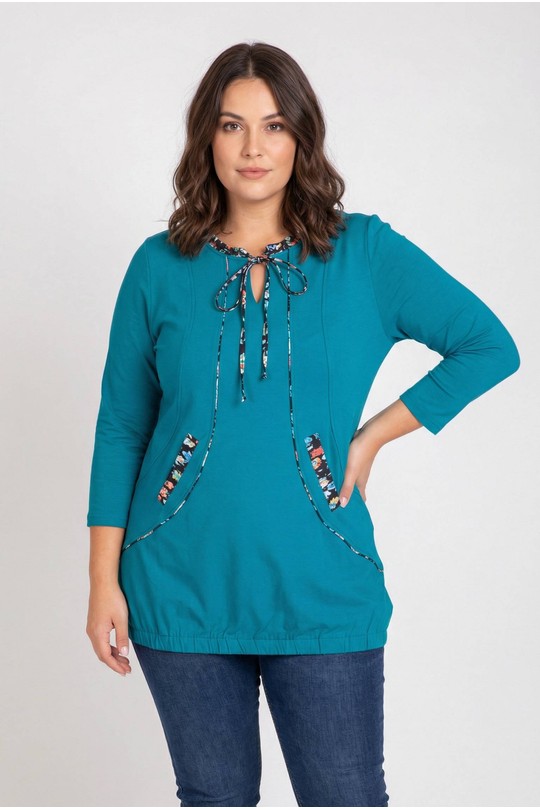 Tuniche Donna Blue Pomme Rouge P-A559 Efashion Paris