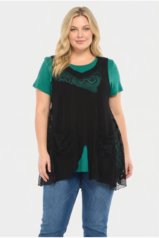 Tuniques Femme Vert Pomme Rouge P-A595 Efashion Paris