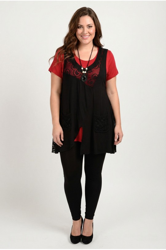 Tuniques Femme Vert Pomme Rouge P-A595 Efashion Paris