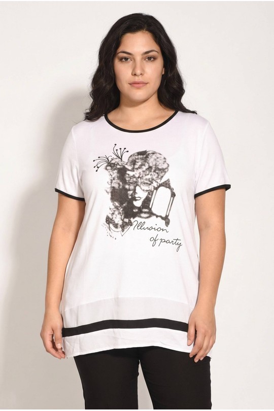 Tuniques Femme Blanc Pomme Rouge P-A602 Efashion Paris